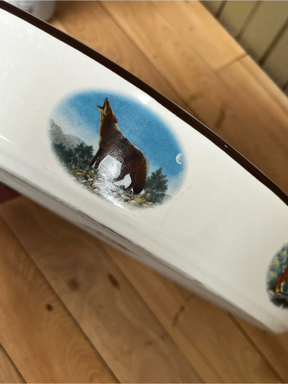 National wildlife Federation wildlife motive Ceramic Oval Baking Dish